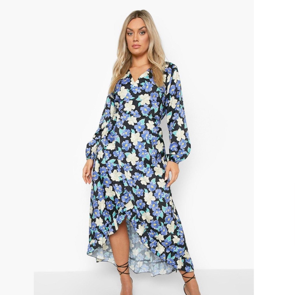 Floral boohoo maxi dress